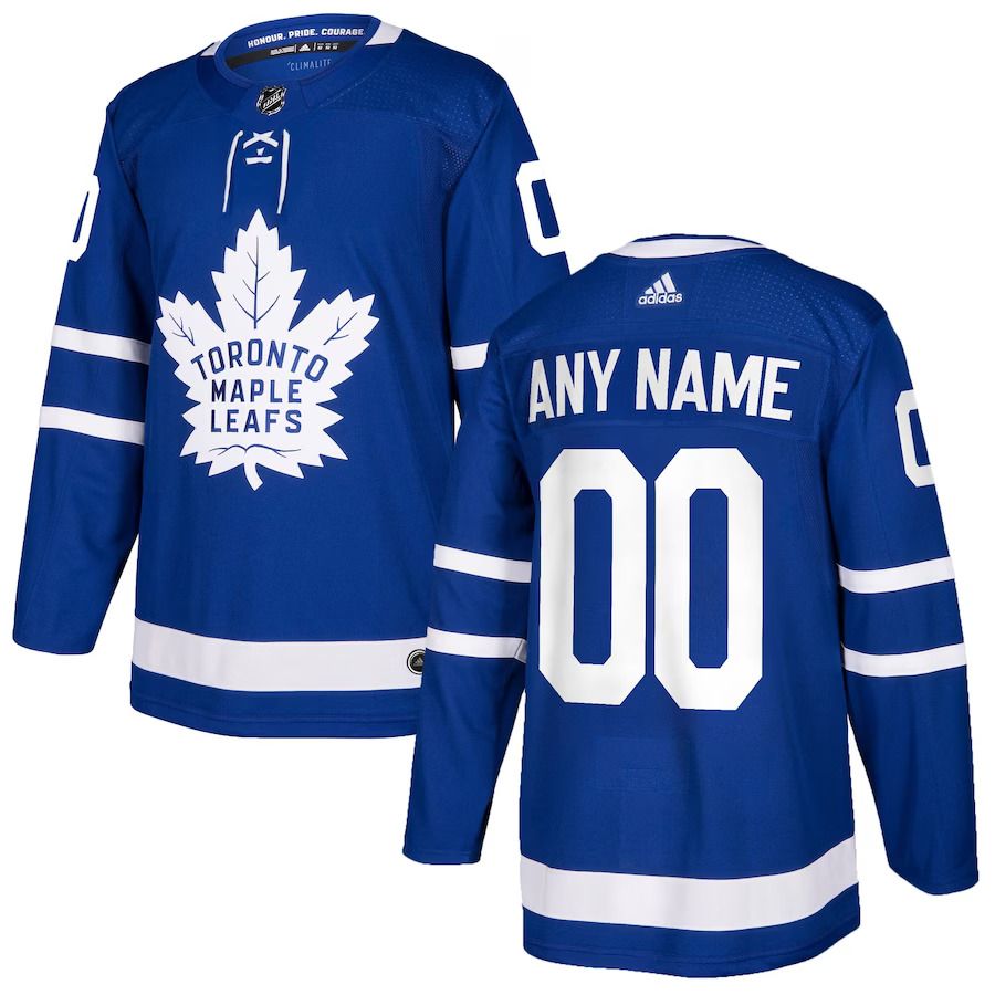 Men Toronto Maple Leafs adidas Blue Authentic Custom NHL Jersey